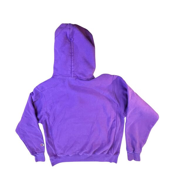 Vintage 90s Champion Reverse Weave Sweatshirt Hoodie Purple Pullover Medium Size - Picture 11 of 11